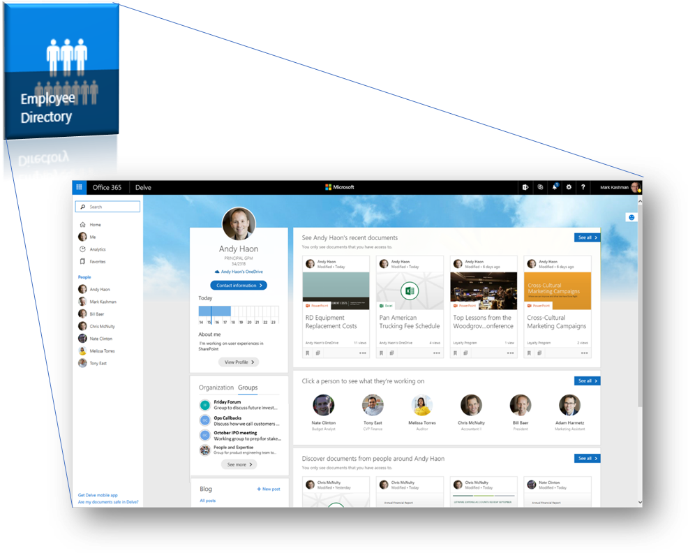 screenshot of SP Employee Hub